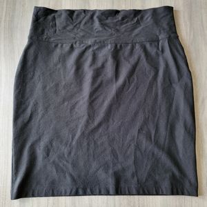 Eileen Fisher Skirt - Petite Large PL LP - Mini, Black, Stretch, Crepe